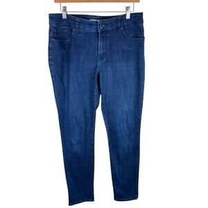 Chico's Medium Wash Mid Rise Cotton Nylon Stretch Skinny Jeans Size 1 8